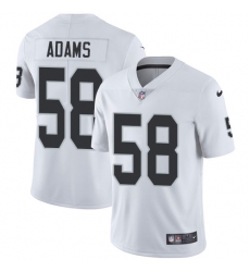 Youth Nike Oakland Raiders #58 Tyrell Adams White Vapor Untouchable Elite Player NFL Jersey