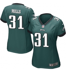 Women's Nike Philadelphia Eagles #31 Jalen Mills Game Midnight Green Team Color NFL Jersey
