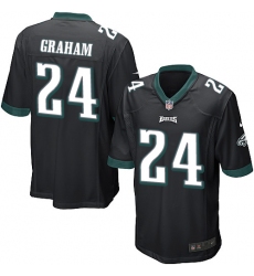 Men's Nike Philadelphia Eagles #24 Corey Graham Game Black Alternate NFL Jersey