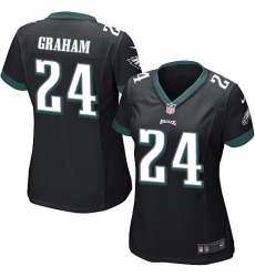 Women's Nike Philadelphia Eagles #24 Corey Graham Game Black Alternate NFL Jersey