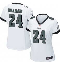 Women's Nike Philadelphia Eagles #24 Corey Graham Game White NFL Jersey