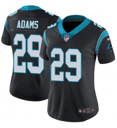 Women's Nike Carolina Panthers #29 Mike Adams Black Team Color Vapor Untouchable Elite Player NFL Jersey