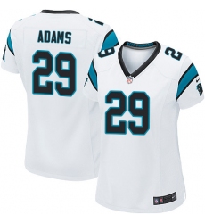 Women's Nike Carolina Panthers #29 Mike Adams Game White NFL Jersey