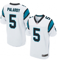 Men's Nike Carolina Panthers #5 Michael Palardy Elite White NFL Jersey