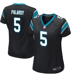 Women's Nike Carolina Panthers #5 Michael Palardy Game Black Team Color NFL Jersey