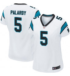 Women's Nike Carolina Panthers #5 Michael Palardy Game White NFL Jersey