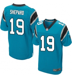 Men's Nike Carolina Panthers #19 Russell Shepard Elite Blue Alternate NFL Jersey