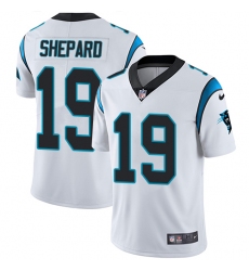 Men's Nike Carolina Panthers #19 Russell Shepard White Vapor Untouchable Limited Player NFL Jersey