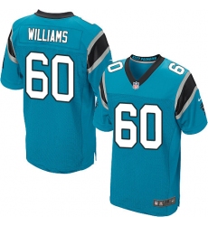 Men's Nike Carolina Panthers #60 Daryl Williams Elite Blue Alternate NFL Jersey