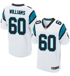 Men's Nike Carolina Panthers #60 Daryl Williams Elite White NFL Jersey
