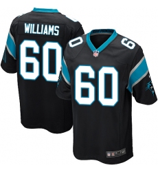 Men's Nike Carolina Panthers #60 Daryl Williams Game Black Team Color NFL Jersey
