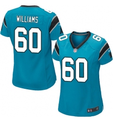Women's Nike Carolina Panthers #60 Daryl Williams Game Blue Alternate NFL Jersey