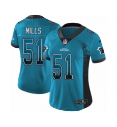 Women's Nike Carolina Panthers #60 Daryl Williams Limited Black Therma Long Sleeve NFL Jersey