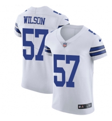 Men's Nike Dallas Cowboys #57 Damien Wilson Elite White NFL Jersey