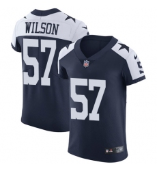 Men's Nike Dallas Cowboys #57 Damien Wilson Navy Blue Alternate Vapor Untouchable Elite Player NFL Jersey