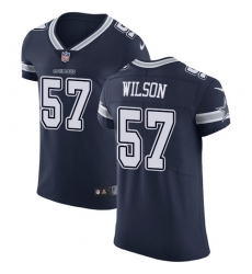 Men's Nike Dallas Cowboys #57 Damien Wilson Navy Blue Team Color Vapor Untouchable Elite Player NFL Jersey