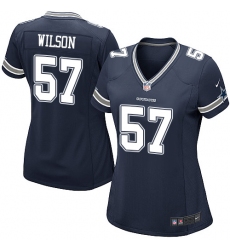 Women's Nike Dallas Cowboys #57 Damien Wilson Game Navy Blue Team Color NFL Jersey
