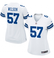 Women's Nike Dallas Cowboys #57 Damien Wilson Game White NFL Jersey