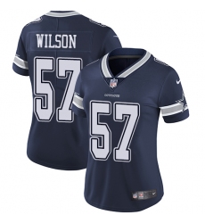 Women's Nike Dallas Cowboys #57 Damien Wilson Navy Blue Team Color Vapor Untouchable Elite Player NFL Jersey