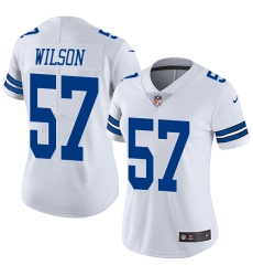 Women's Nike Dallas Cowboys #57 Damien Wilson White Vapor Untouchable Elite Player NFL Jersey