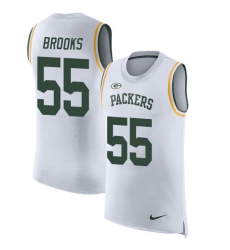 Men's Nike Green Bay Packers #55 Ahmad Brooks White Rush Player Name & Number Tank Top NFL Jersey