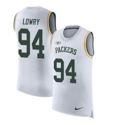 Men's Nike Green Bay Packers #94 Dean Lowry White Rush Player Name & Number Tank Top NFL Jersey
