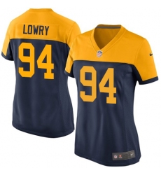 Women's Nike Green Bay Packers #94 Dean Lowry Limited Navy Blue Alternate NFL Jersey