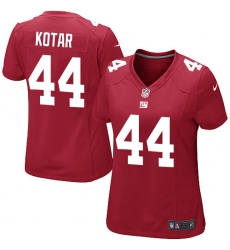 Women's Nike New York Giants #44 Doug Kotar Game Red Alternate NFL Jersey