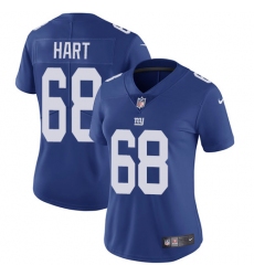 Women's Nike New York Giants #68 Bobby Hart Royal Blue Team Color Vapor Untouchable Elite Player NFL Jersey