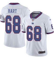 Youth Nike New York Giants #68 Bobby Hart Limited White Rush Vapor Untouchable NFL Jersey