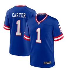 Men's New York Giants #1 Abdul Carter Nike Royal First Round Pick 2nd Alternate Game Jersey