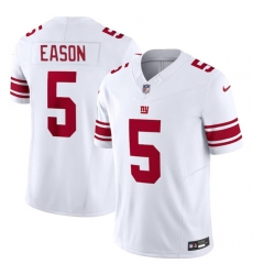 Men's New York Giants #5 Jacob Eason White 2023 F.U.S.E. Vapor Untouchable Limited Football Stitched Jersey