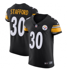 Men's Nike Pittsburgh Steelers #30 Daimion Stafford Black Team Color Vapor Untouchable Elite Player NFL Jersey
