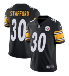 Men's Nike Pittsburgh Steelers #30 Daimion Stafford Black Team Color Vapor Untouchable Limited Player NFL Jersey