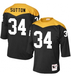 Men's Mitchell and Ness Pittsburgh Steelers #34 Cameron Sutton Elite Black 1967 Home Throwback NFL Jersey