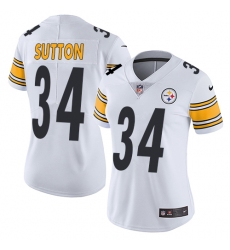 Women's Nike Pittsburgh Steelers #34 Cameron Sutton White Vapor Untouchable Elite Player NFL Jersey