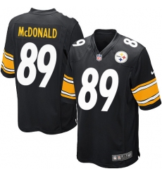 Men's Nike Pittsburgh Steelers #89 Vance McDonald Game Black Team Color NFL Jersey