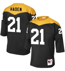 Men's Mitchell and Ness Pittsburgh Steelers #21 Joe Haden Elite Black 1967 Home Throwback NFL Jersey