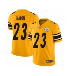 Men's Pittsburgh Steelers #23 Joe Haden Limited Gold Inverted Legend Football Jersey