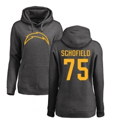 NFL Women's Nike Los Angeles Chargers #75 Michael Schofield Ash One Color Pullover Hoodi