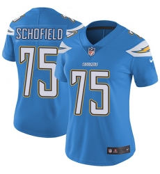 Women's Nike Los Angeles Chargers #75 Michael Schofield Electric Blue Alternate Vapor Untouchable Limited Player NFL Jersey