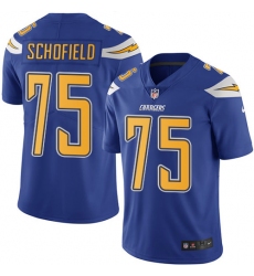 Youth Nike Los Angeles Chargers #75 Michael Schofield Limited Electric Blue Rush Vapor Untouchable NFL Jersey