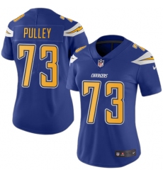 Women's Nike Los Angeles Chargers #73 Spencer Pulley Limited Electric Blue Rush Vapor Untouchable NFL Jersey