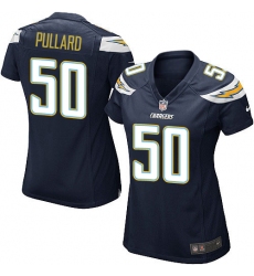 Women's Nike Los Angeles Chargers #50 Hayes Pullard Game Navy Blue Team Color NFL Jersey