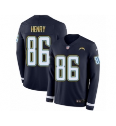 Youth Nike Los Angeles Chargers #93 Darius Philon Limited Navy Blue Therma Long Sleeve NFL Jersey