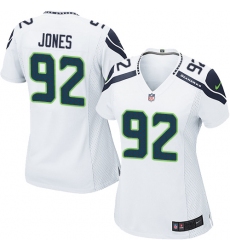 Women's Nike Seattle Seahawks #92 Nazair Jones Game White NFL Jersey