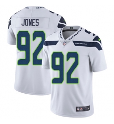 Youth Nike Seattle Seahawks #92 Nazair Jones White Vapor Untouchable Elite Player NFL Jersey