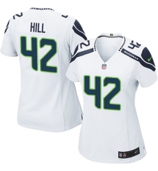 Women's Nike Seattle Seahawks #42 Delano Hill Game White NFL Jersey