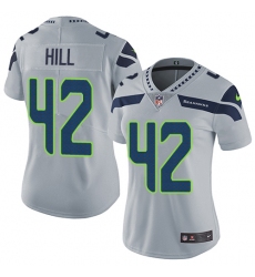 Women's Nike Seattle Seahawks #42 Delano Hill Grey Alternate Vapor Untouchable Elite Player NFL Jersey