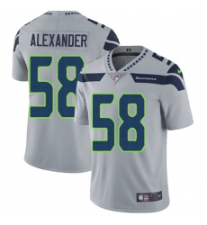 Youth Nike Seattle Seahawks #58 D.J. Alexander Grey Alternate Vapor Untouchable Elite Player NFL Jersey